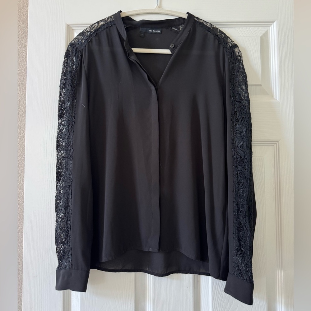 The Kooples Black Lace Trim
Button Down (size 2 The Kooples sizing)